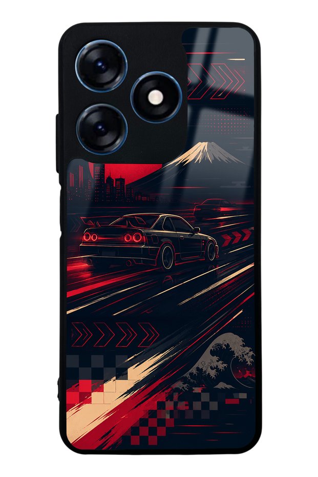 Tecno Spark 10 Tokyo Night Racing Design Glossy Phone Case