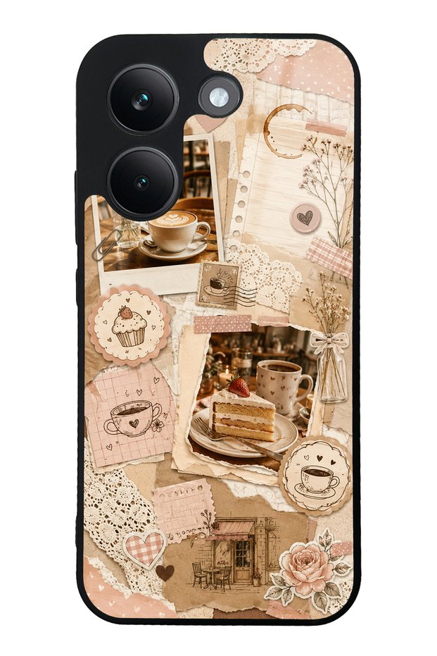 Xiaomi Poco X8 Pro Glossy Phone Case with Café Love Letters Design