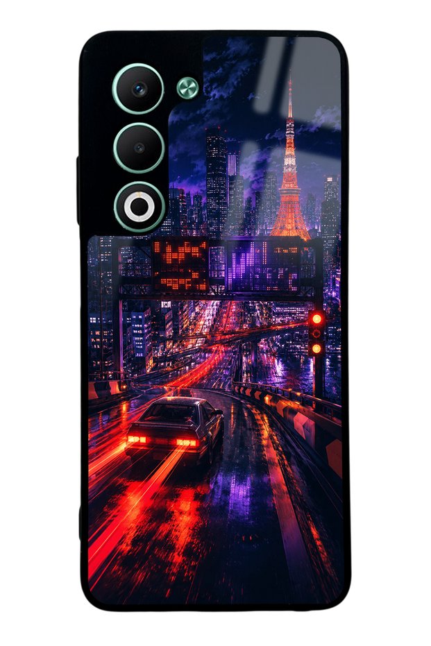 Oppo A5 Neon Tokyo Nights Design Glossy Phone Case