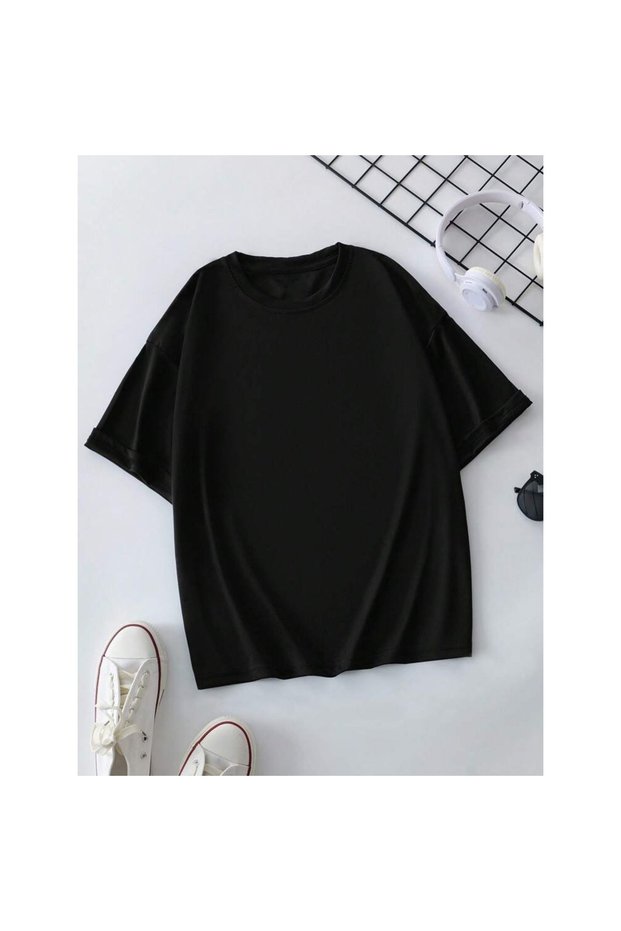 Solid round neck t-shirt