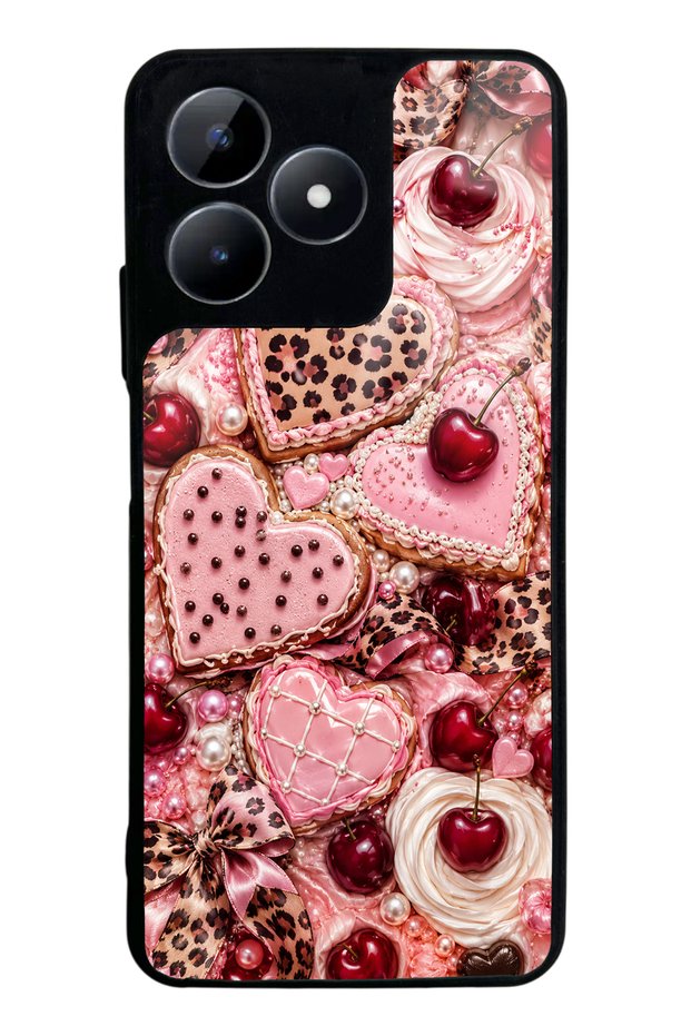 Realme C53 Cherry Leopard Sweetheart Design Glossy Phone Case