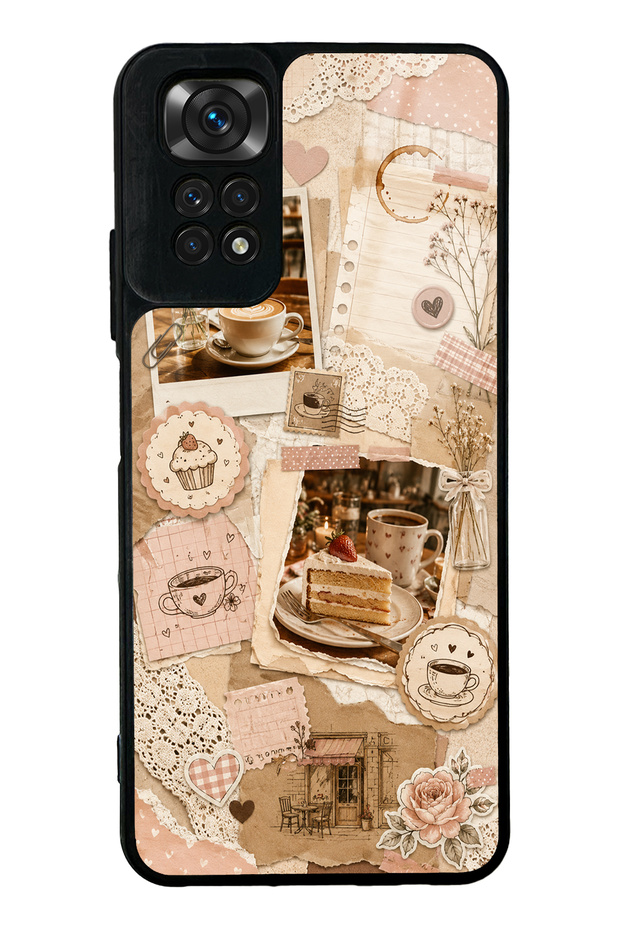 Xiaomi Redmi Note 11S Glossy Phone Case with Café Love Letters Design