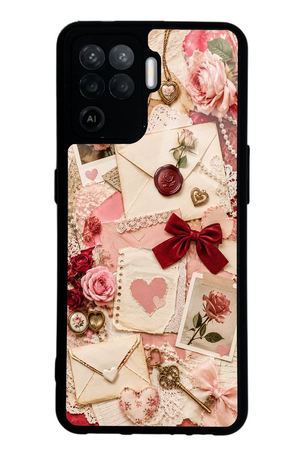 Oppo Reno 5 Lite Love Letter Garden Design Glossy Phone Case