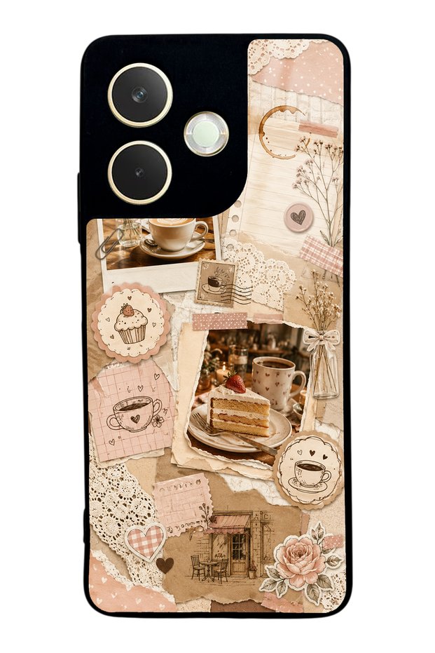 Oppo A5 Pro Glossy Phone Case with Café Love Letters Design