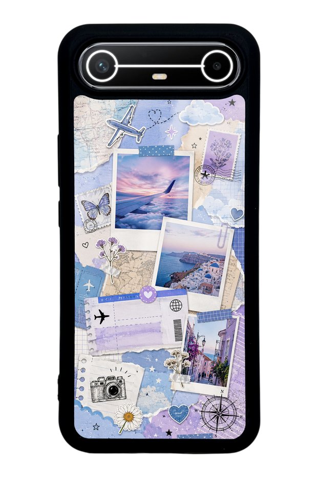 Tecno Spark Slim Pastel Travel Diary Design Glossy Phone Case