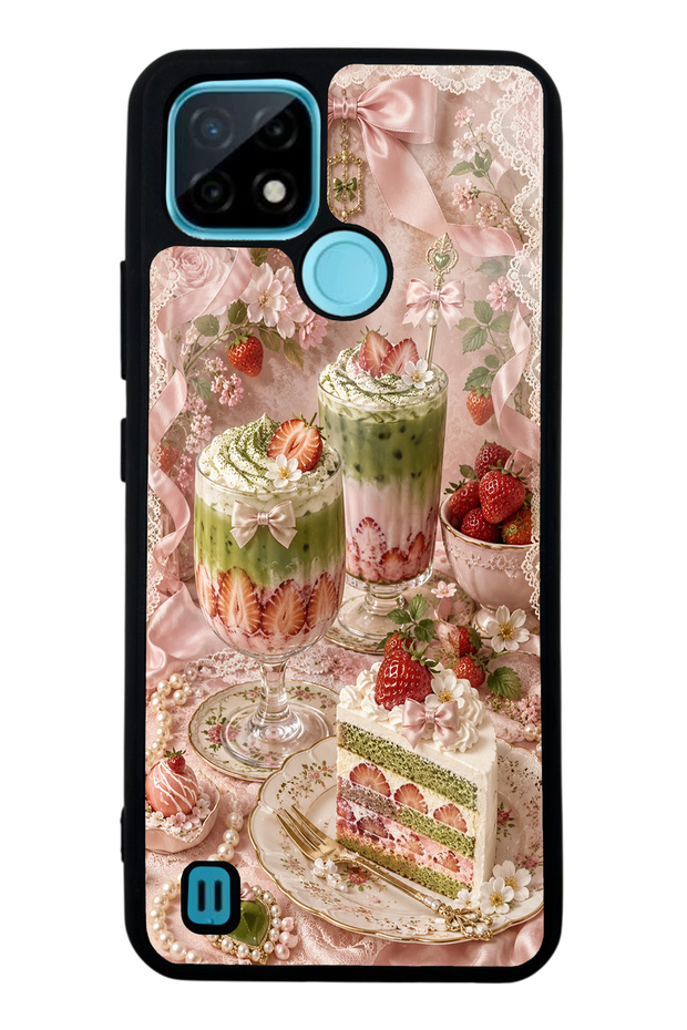 Realme C21 Berry Matcha Dream Design Glossy Phone Case