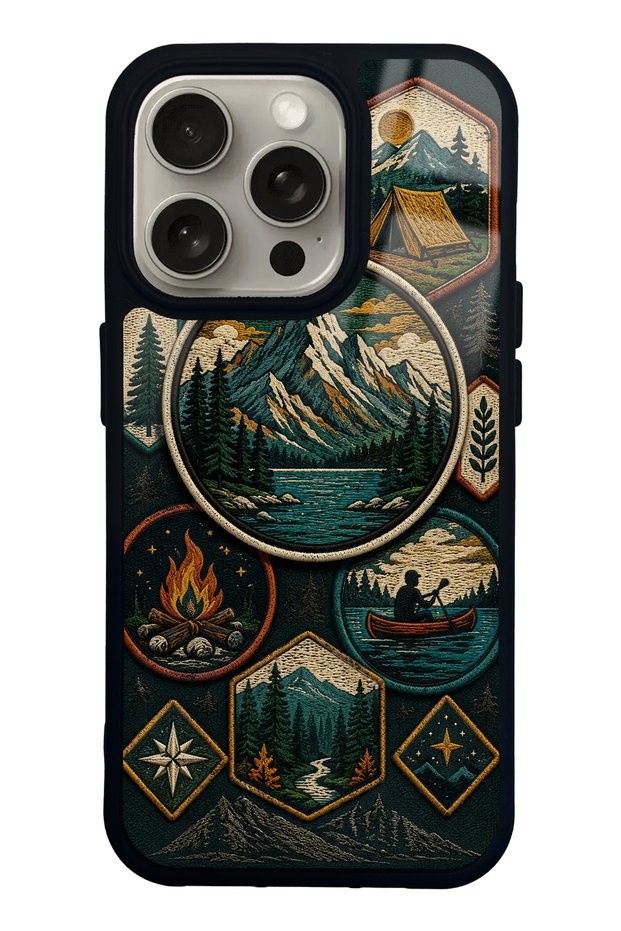 iPhone 15 Pro Summit Explorer Design Glossy Phone Case