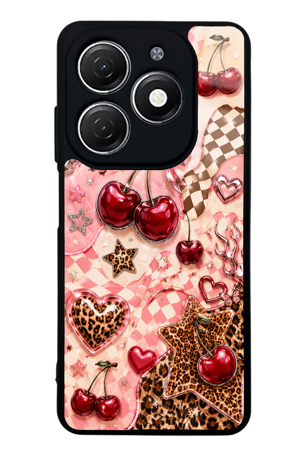 Tecno Spark 20 Cherry Rebel Pop Design Glossy Phone Case