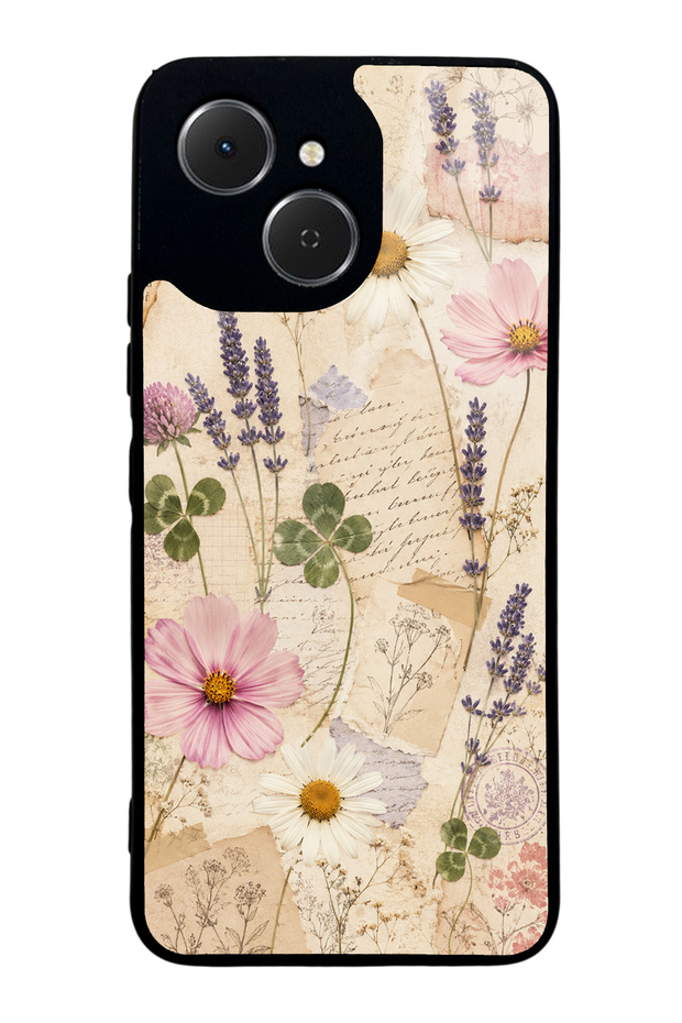 Tecno Spark 40C Glossy Phone Case with Wildflower Letters Design
