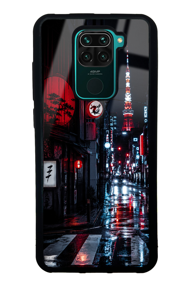 Xiaomi Redmi Note 9 Glossy Phone Case with Midnight Tokyo Design