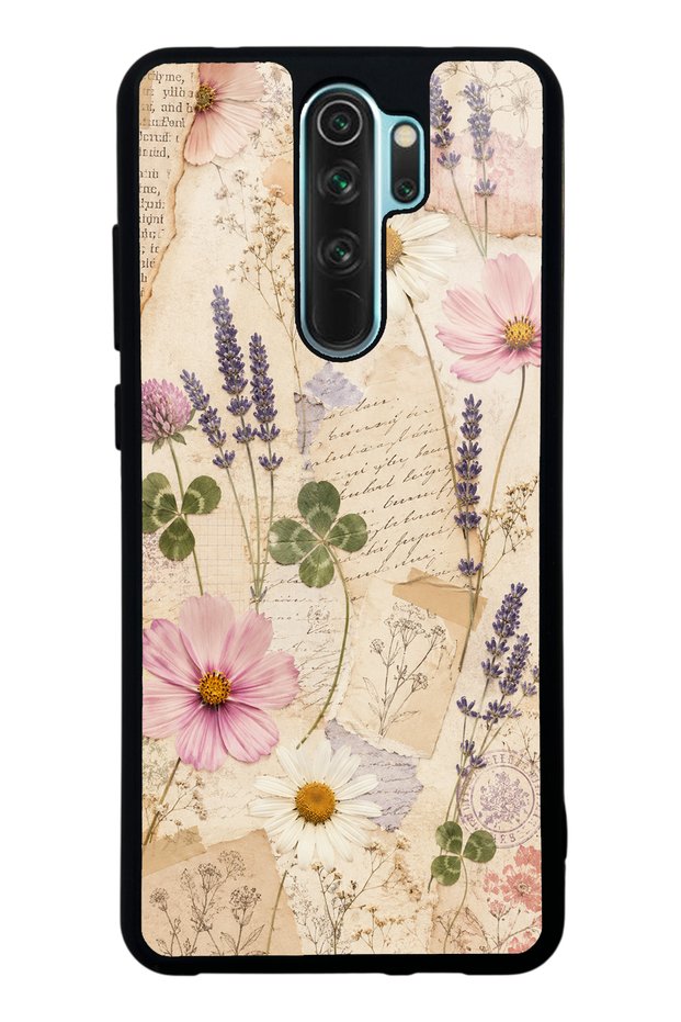 Xiaomi Redmi Note 8 Pro Glossy Phone Case with Wildflower Letters Design