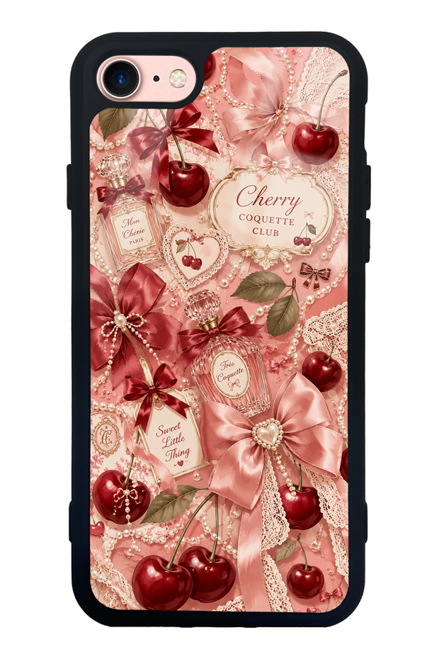 iPhone 7 Cherry Parfum Coquette Design Glossy Phone Case