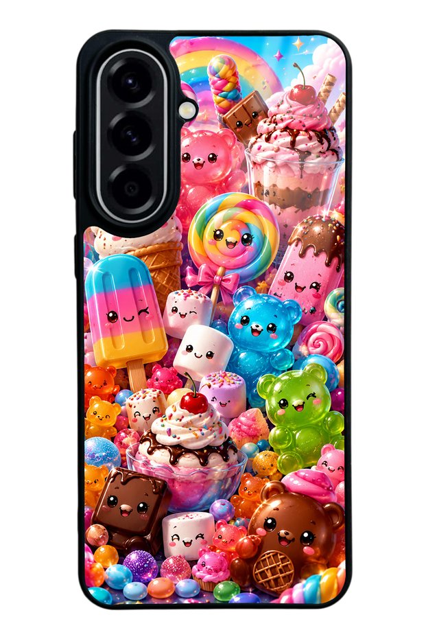 Samsung A57 Kawaii Candy Party Design Glossy Phone Case
