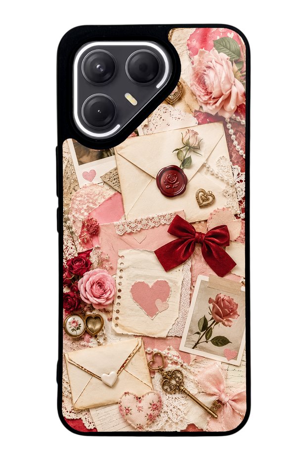 Tecno Pova 7 Pro Love Letter Garden Design Glossy Phone Case