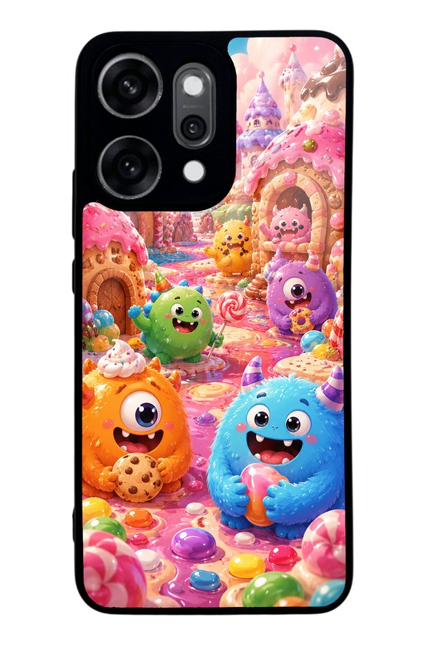Oppo Reno 14 Pro Sugar Monster Town Design Glossy Phone Case