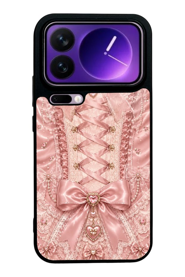 Xiaomi 17 Pro Max Pink Corset Coquette Design Glossy Phone Case