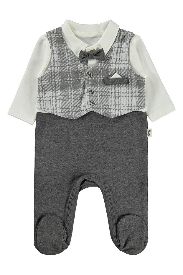 Houndstooth Pattern 1-9 Months Jumpsuit - Plaid