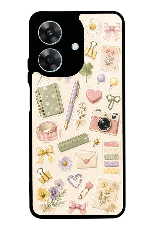 Realme Note 60 Floral Study Notes Design Glossy Phone Case