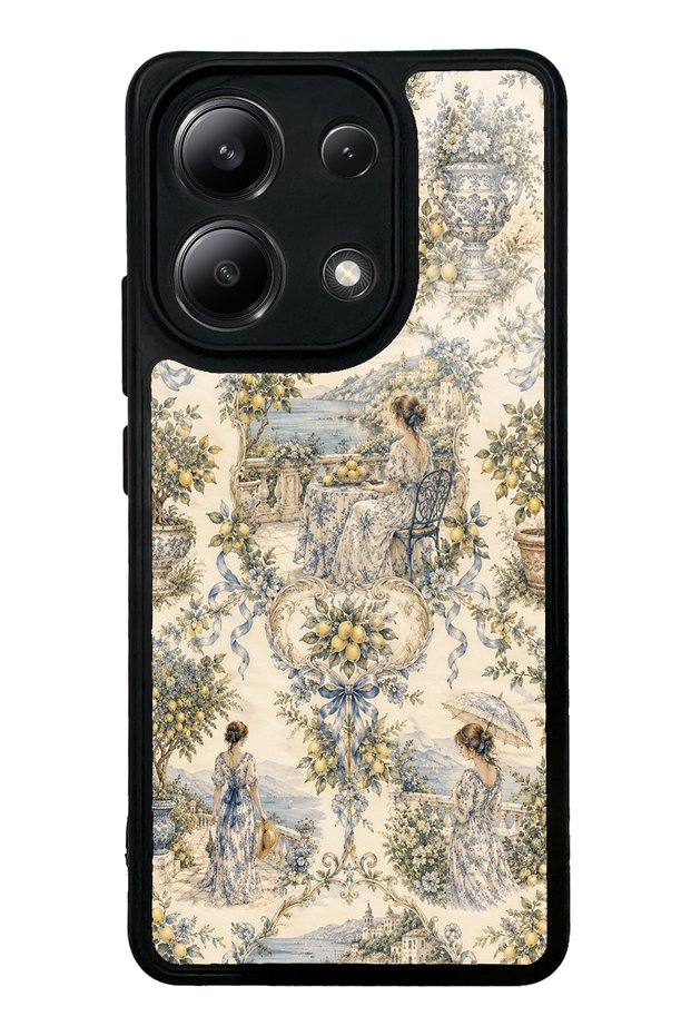 Xiaomi Redmi Note 13 4g Glossy Phone Case with Positano Toile Design