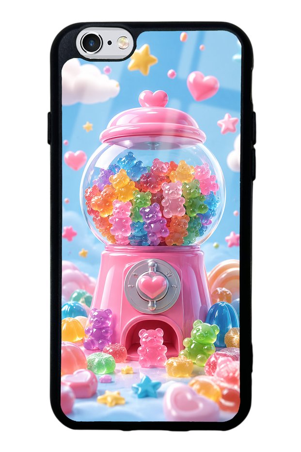 iPhone 6S Glossy Phone Case with Candy Bear Dream Design