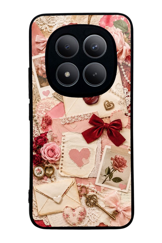 Xiaomi Redmi Note 15 Pro Plus Love Letter Garden Design Glossy Phone Case