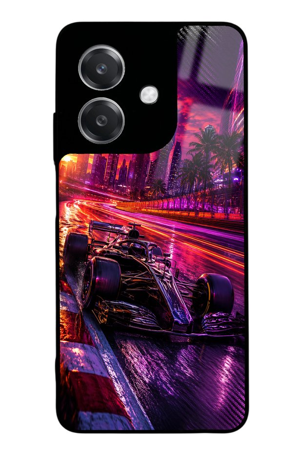 Oppo A3 Purple Apex Design Glossy Phone Case