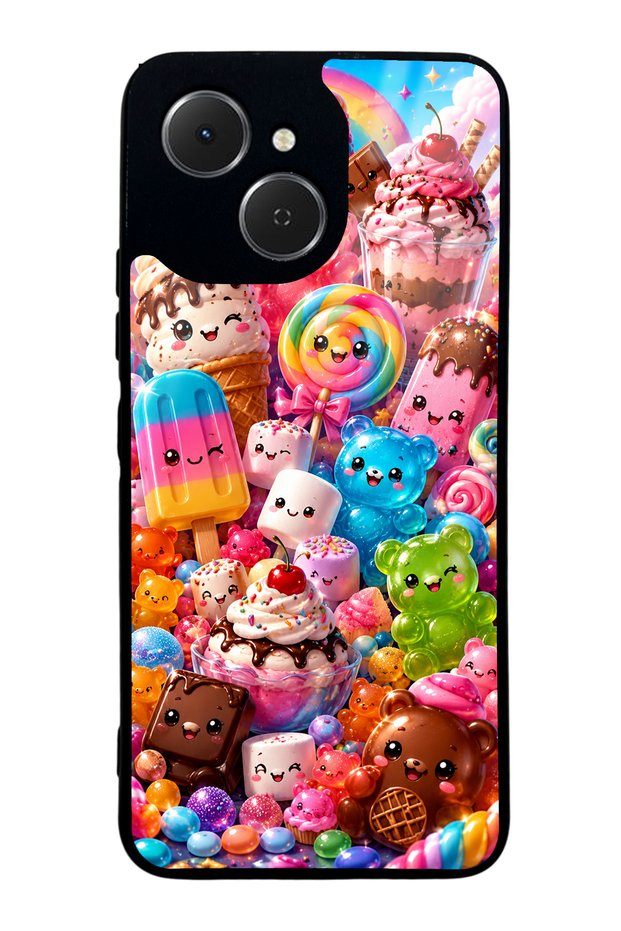 Tecno Spark 40C Kawaii Candy Party Design Glossy Phone Case