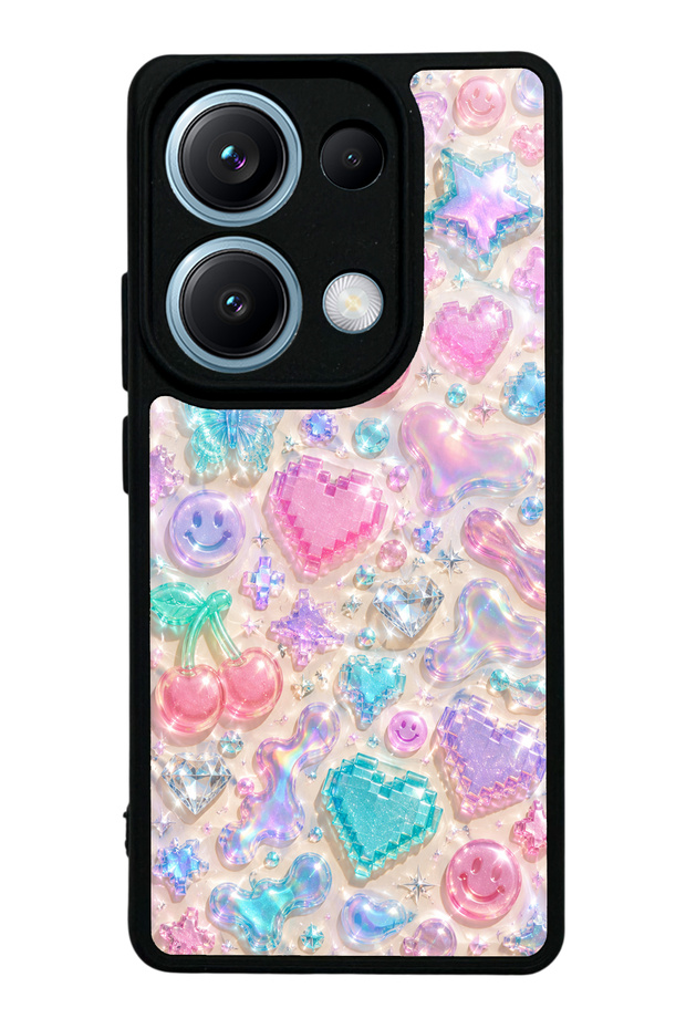 Xiaomi Redmi Note 14S Y2K Jelly Charms Design Glossy Phone Case