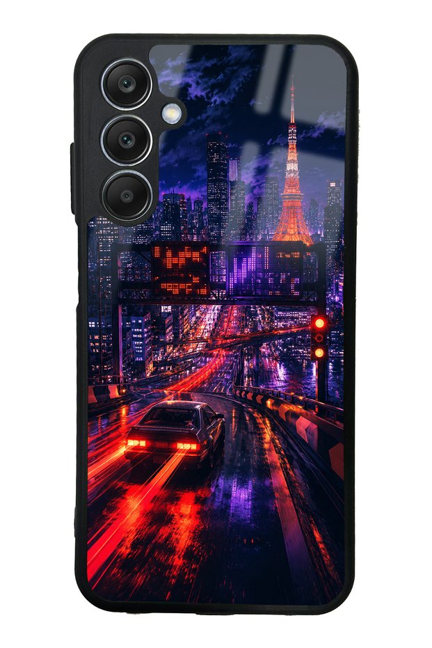 Samsung A25 Neon Tokyo Nights Design Glossy Phone Case