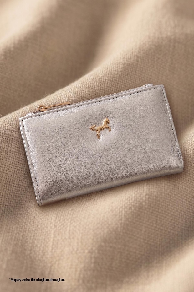 Mini Logo Silver Wallet
