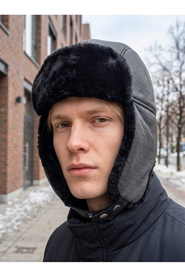 Men's Fur Pilot Beret