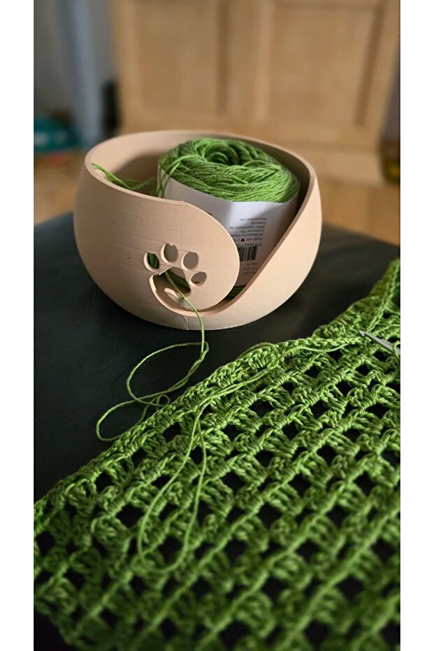 Dog Paw Yarn Bowl Wool Yarn Holder Knitting Yarn Organizer Handcraft Yarn Container