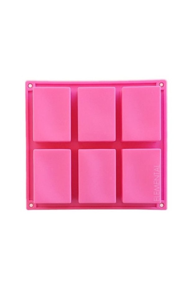 Rectangular soap mold, 6 cavities