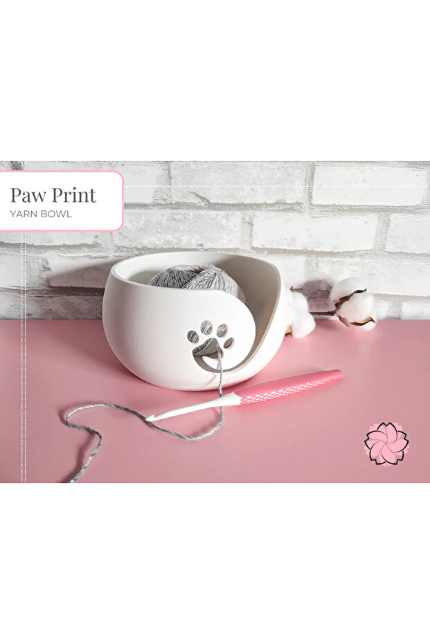 Dog Paw Yarn Bowl Wool Yarn Holder Knitting Yarn Organizer Handcraft Yarn Container