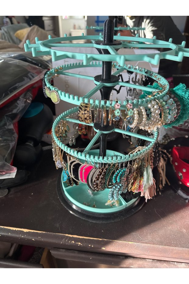Rotating Jewelry Stand Earrings Rings Necklaces Organizer Jewelry Display and Storage Stand