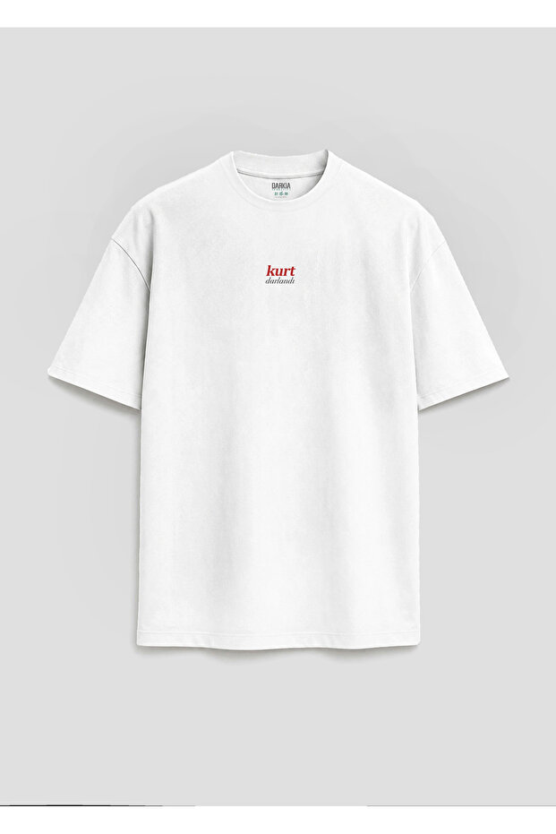 Kurt Darlıdı Bozkurt Turkish Special Design Written Unisex White T-Shirt