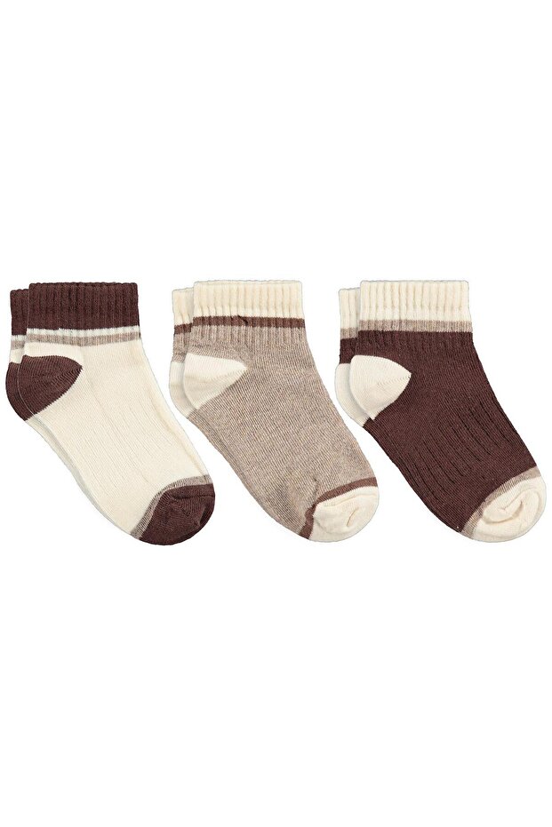 Soft Derbili 3-Pack Men's Booties Socks for 2-12 Years Old