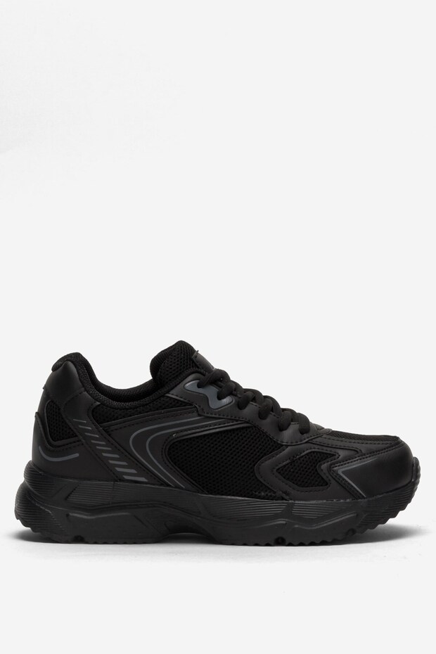 Unisex Faylon Sole Lace-Up Sports Shoes Black