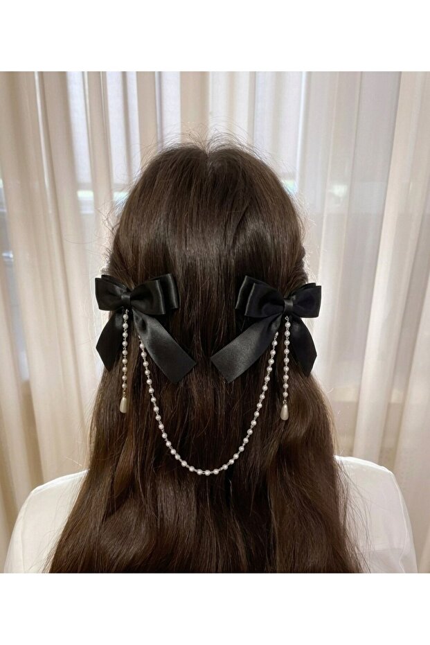 İnci 2-Piece Double Bow Clip Women's Buckle