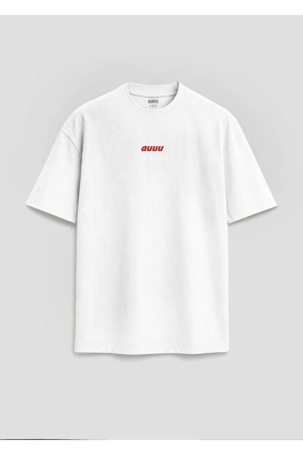 Auuu Kurt Bozkurt Written in Turkish Special Design Written Unisex White T-Shirt