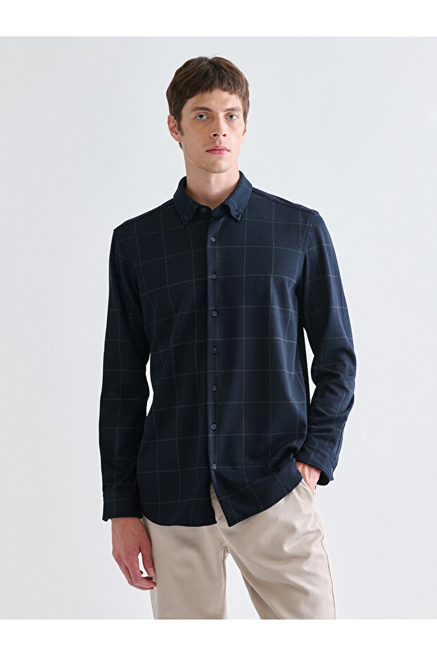 Regular Fit Long Sleeve Plaid Men's Lumberjack Shirt