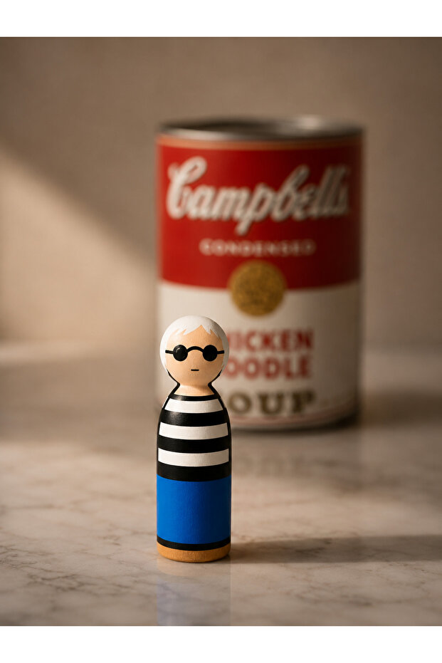 Wooden Peg Doll Art Series -Andy Warhol-