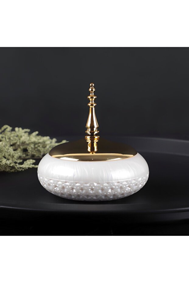 Al-Manar Date Jar Pearlescent Gold Small