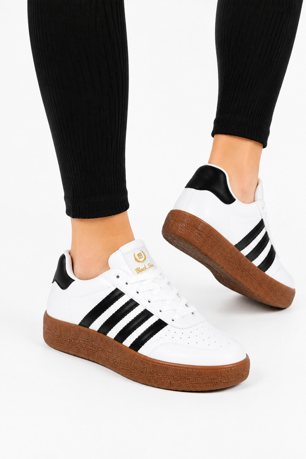 Comfortable Unisex Sports Shoes White-Black