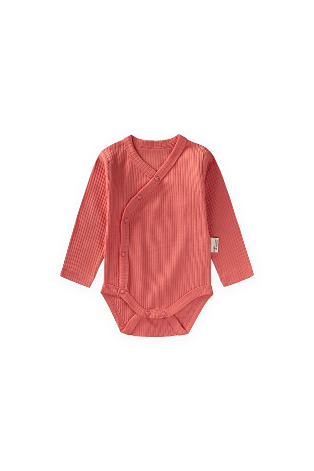 Double-Breasted Bodysuit 0-18 Months Coral