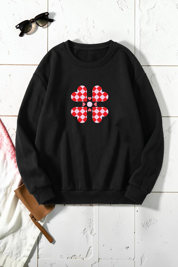 Unisex Yoncakalp Printed Crew Neck Sweatshirt
