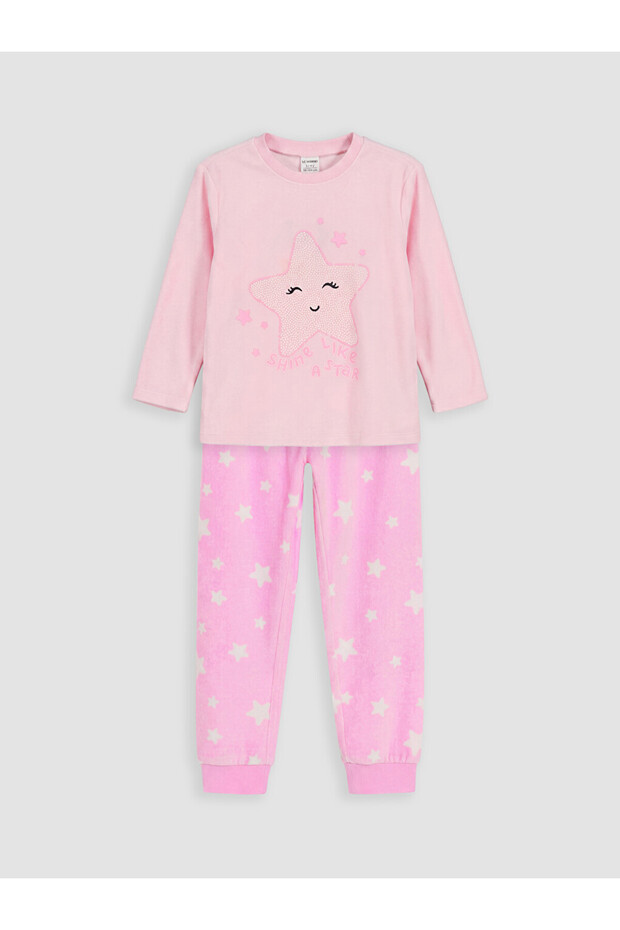 I Star Embroidered Girls' Pajama Set from Freezen Store
