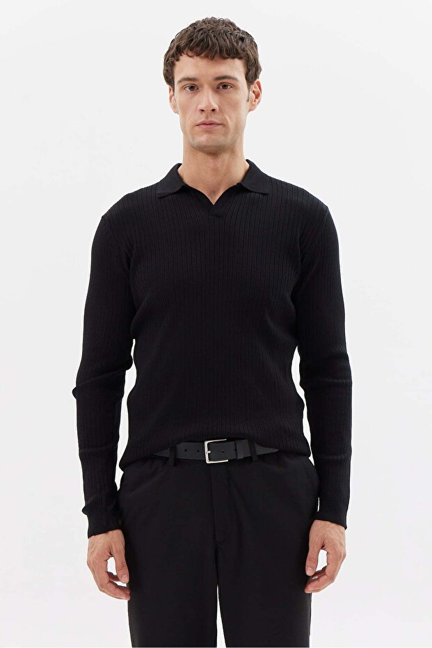 Men's Polo Neck Knitwear Sweater