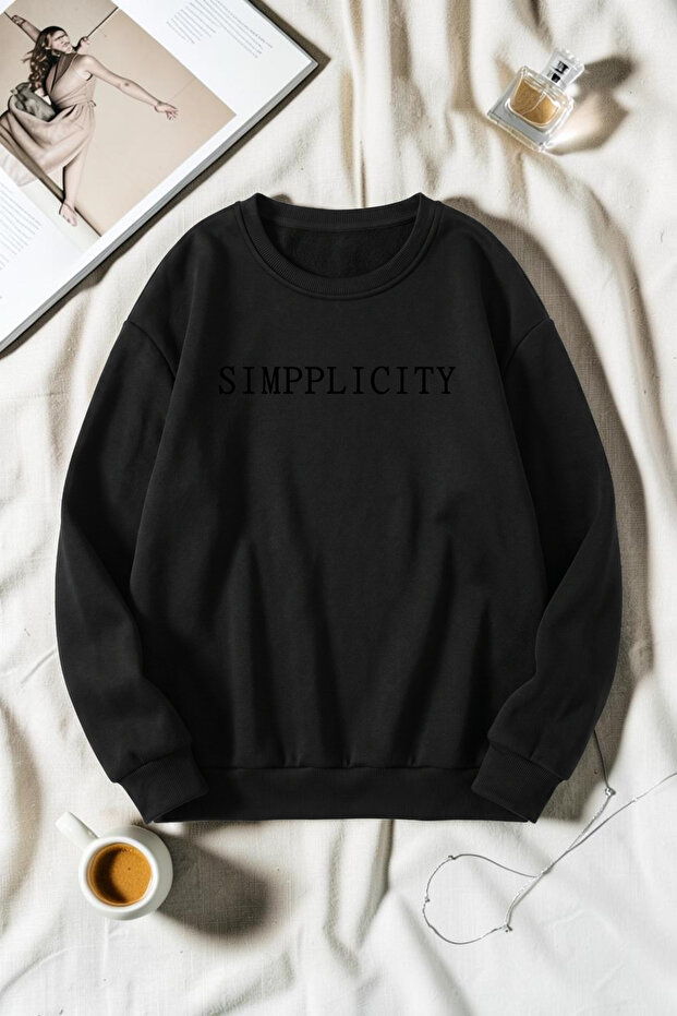Unisex Simppli City Printed Crew Neck Sweatshirt