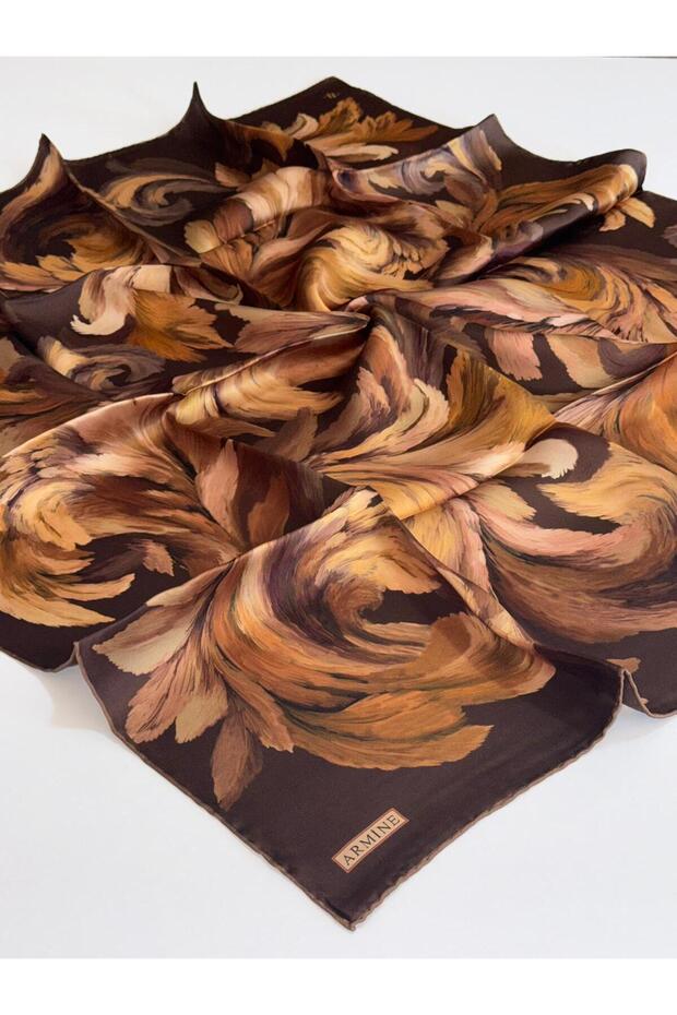 Sura Silk Scarf Brown